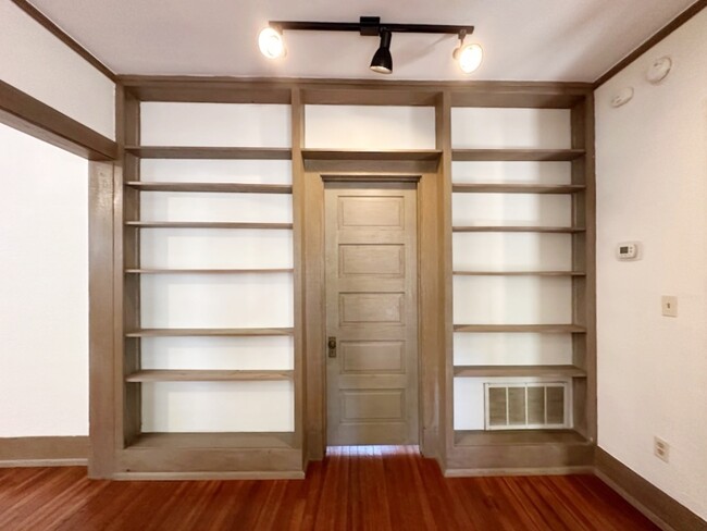 Built-in Shelving with beautiful hardwood floors throughout. - 19 Clay St