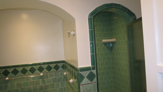 Master Bathroom Tub and Newly Restored Shower and Privacy Door - 1103 S Crescent Heights Blvd