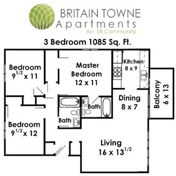 3BR/2BA - Britain Towne