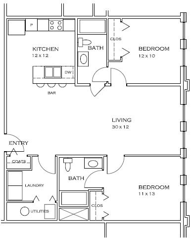 2BR/2BA - Station 11 Apartments