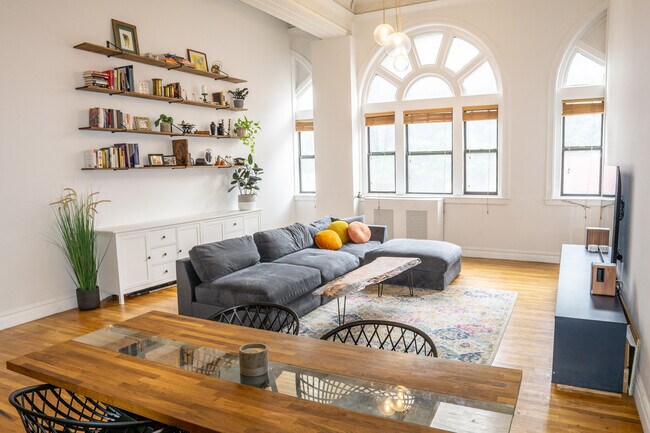 Living room facing street - 25 N Broadway