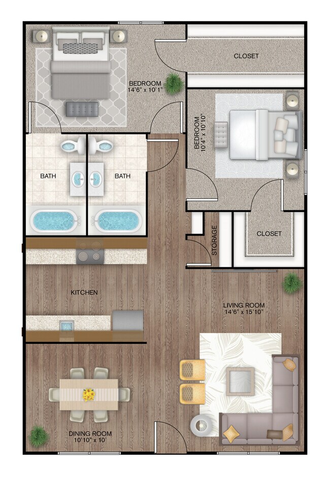 Floorplan - New Forest Haven - 55+ Apartments