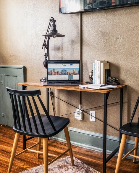 This dedicated workspace is designed for focus & comfort. - 713 Grandin Rd