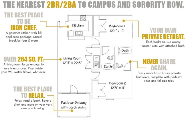 2BR/2BA - Royal Palms