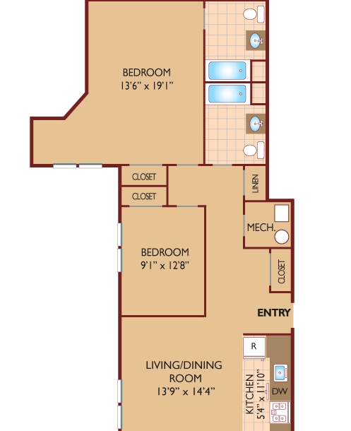 2BR/2BA - Vail Manor 55+