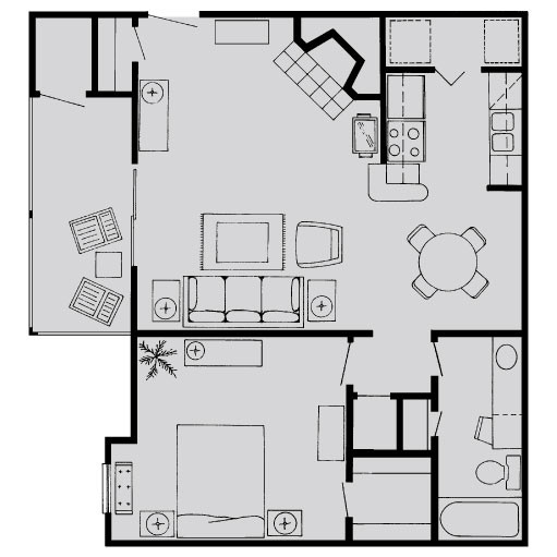 Floorplan - Tanglewood Apartments