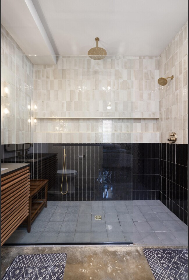 Master Bath: rain head, shower head, hand wand - 14 Bank St