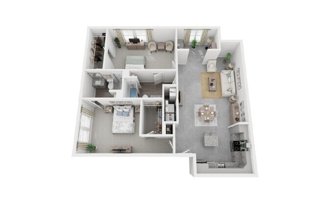 Explore this thoughtfully designed apartment layout, where style meets practicality. - Aldon at Powell & Broad