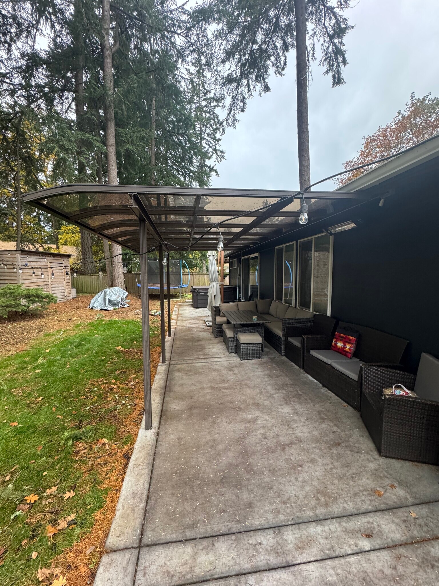 Full length patio with partial cover - 6810 Topaz Dr SW