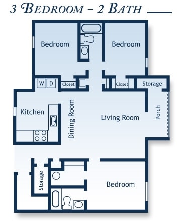 3BR/2BA - Fox Valley Apartments