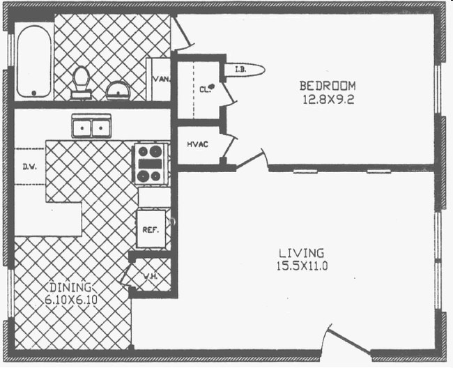 1BR/1BA - University Falls Apartments