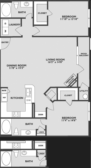 2BR/2BA - White Flint Station