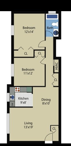 2BR/1BA - Chapel Manor Apartments