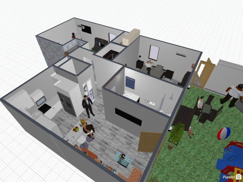 CAD Illustrations of the space & layout - 9114 Alcott St