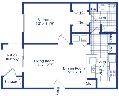 1BR/1BA - Hanover Terrace