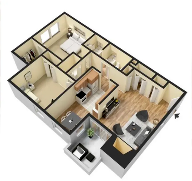 2x1.5 layout - Tide Mill Apartments