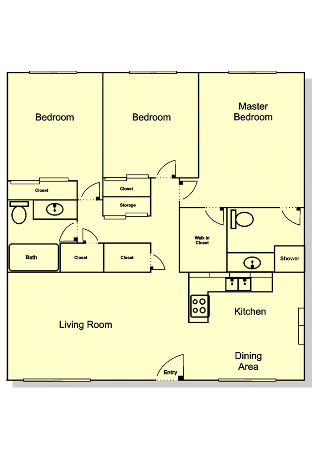 Sutter Mill 3 bed 2 bath Floorplan.jpg - Sutter's Mill