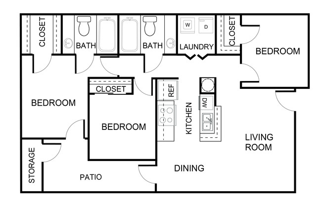 Floorplan - Forest Creek Apartments