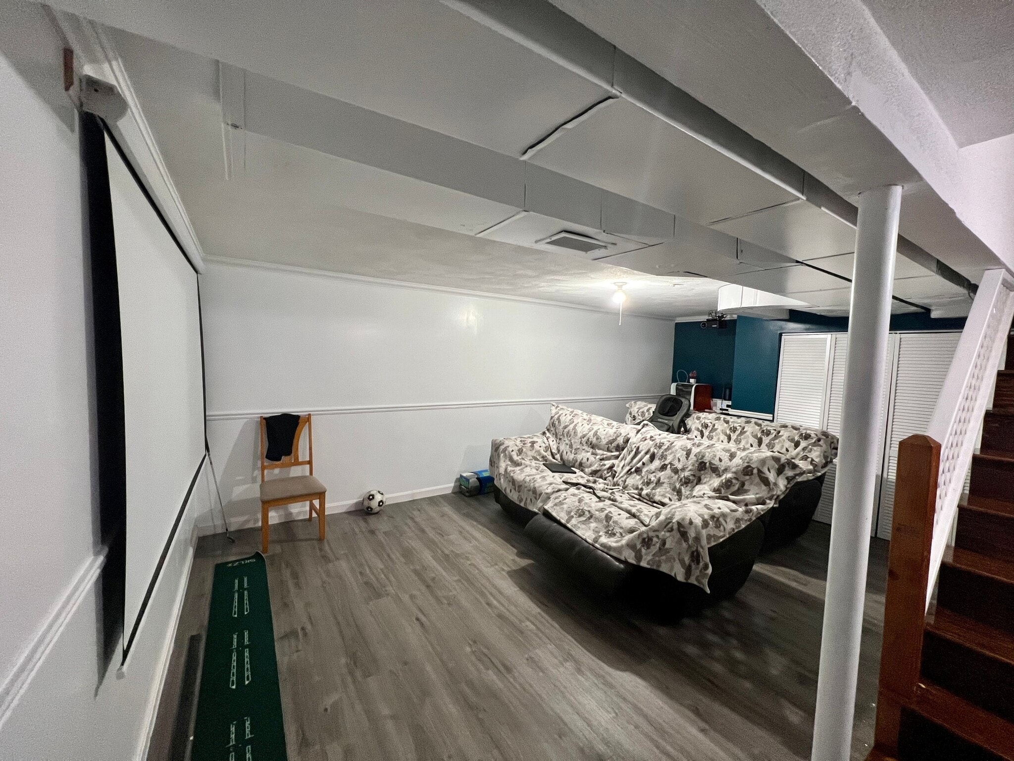 Basement with Projector, Screen and Sofas - 1 Meetinghouse Rd