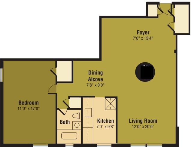 1BR/1BA - Southampton Apartments