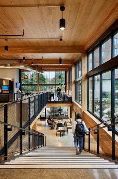 Terrace Dining Pavilion Stairs to Lower Level - Residential Village at UW Bothell