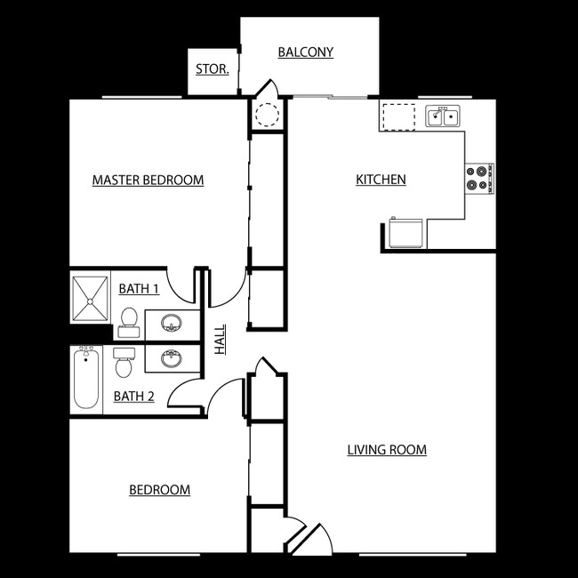 Greentree Two Bed - Greentree Fountain Apartments