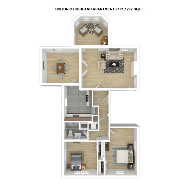 Floorplan - Highland Apartments