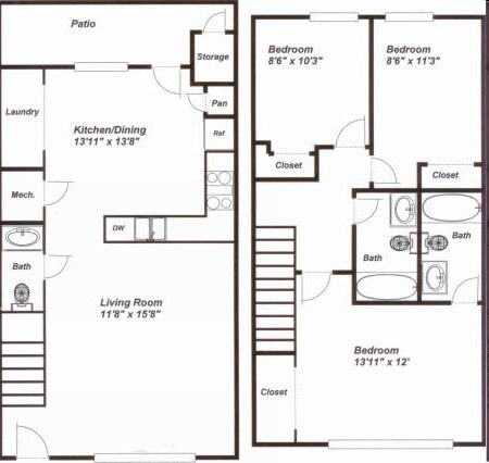 3 Bedroom Townhome - August Oaks