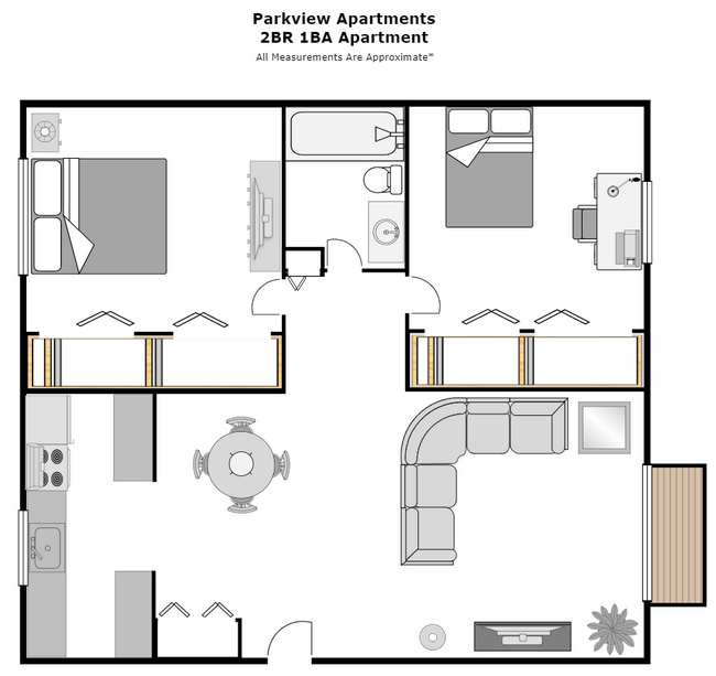 Floorplan - Parkside Apartments