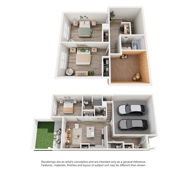 Cottages at Capital Circle_The Tulsa_TH Combined 2 - Creekside Cottages