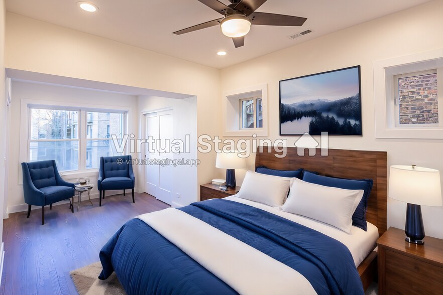 Master Bedroom (Virtual Stage) - 6527 N Newgard Ave