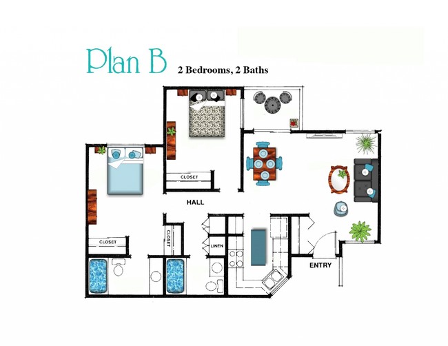 2BR/2BA - The Arches at Regional Center West Apartments