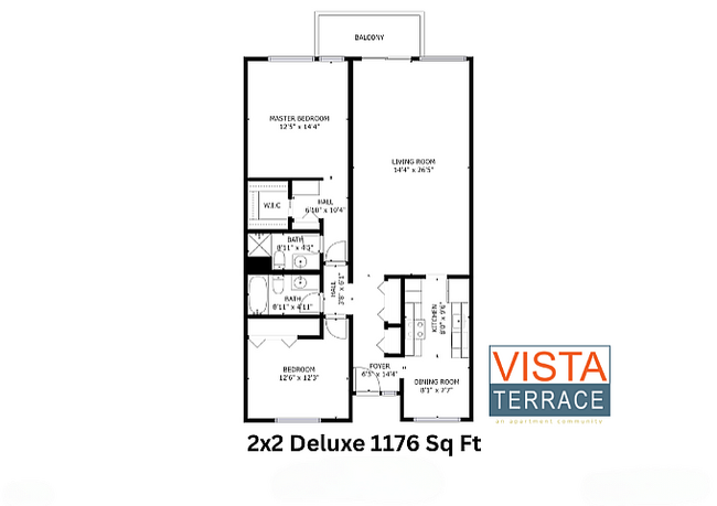 2x2 Deluxe 1176 Sq Ft - Vista Terrace Apartments