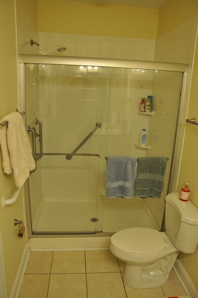 Master bathroom with walk-in shower - 1025 Riverland Woods Pl