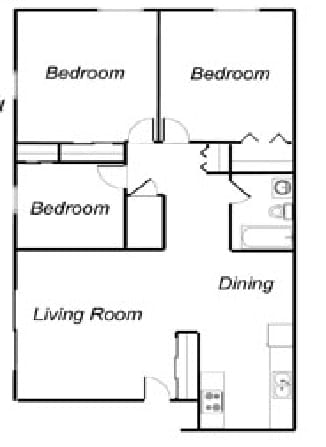 3BR/1BA - Cedar Crest Apartments