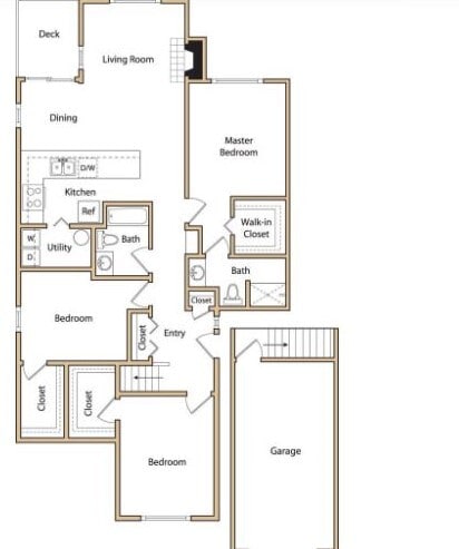 3 Bedroom 2 Bathroom - Van Mall North Apartments