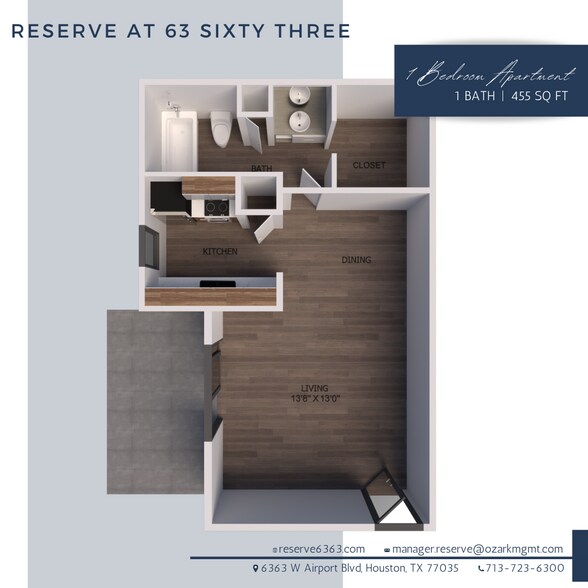 Reserve at 63 Sixty Three 6363 W Airport Blvd Houston TX 77035