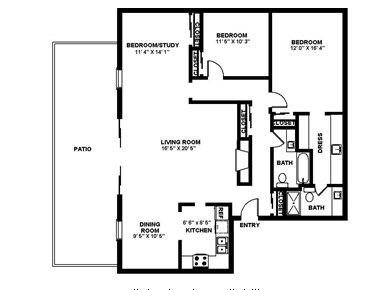 3BR/2BA - Kenilworth Apartments