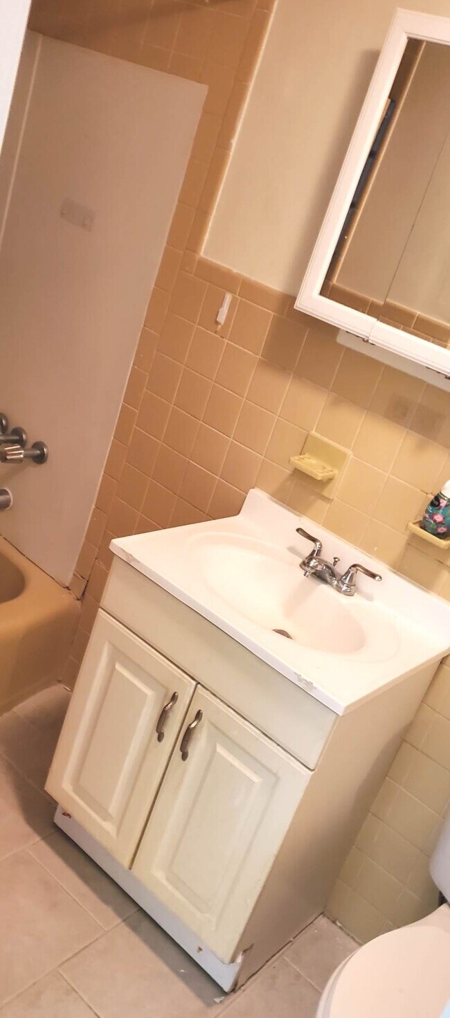 bathroom sink and shower - 337 Washington St