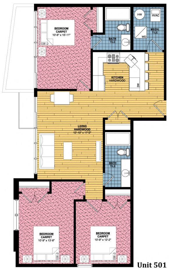 Floorplan - The Residences At 3221