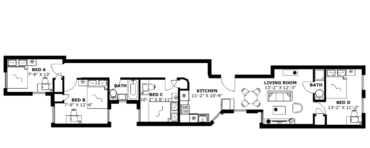 Building Photo - Private bedroom in 4 bed/2 bath Home