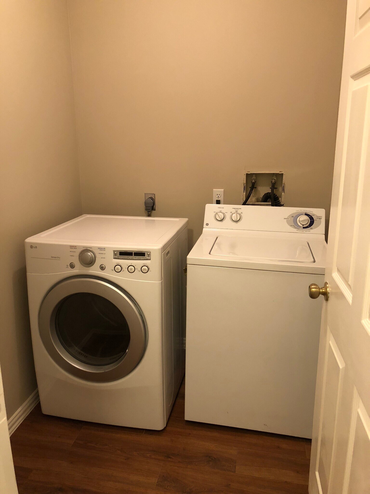 Washer dryer in laundry room of house - 22014 Shady Valley Dr