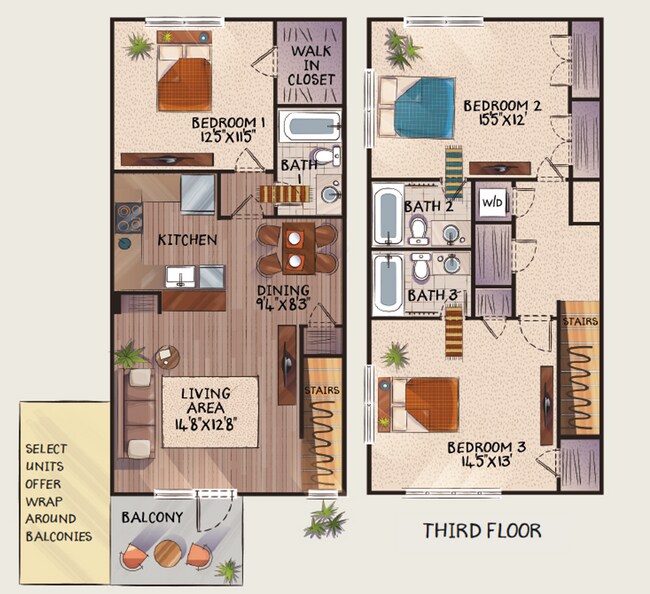 Building Photo - 3 Bedroom Townhouse at the Woodlands - END UNIT * only $500 deposit - End Unit