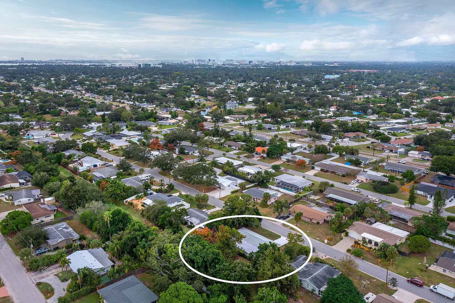 Arial with House - 3142 Rose St