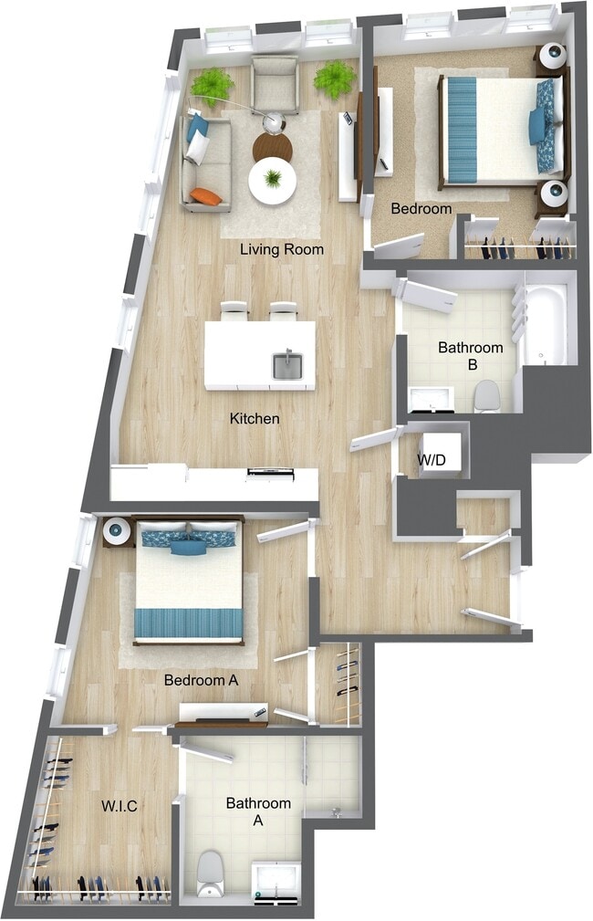 2 Bedroom 2 Bathroom - The Point at Weymouth