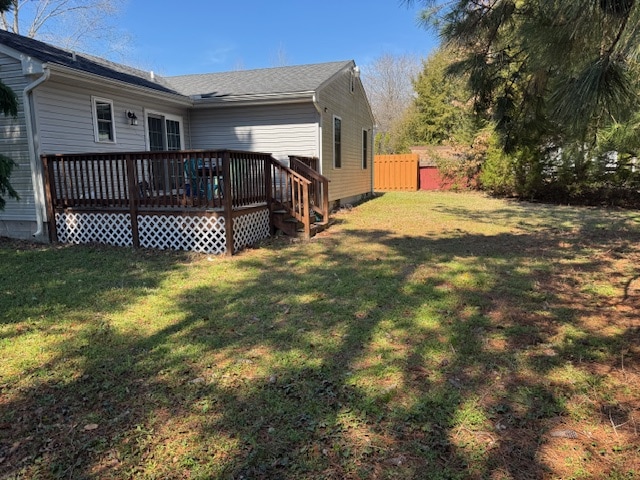 Back yard and deck - 1205 Nimitz Ct