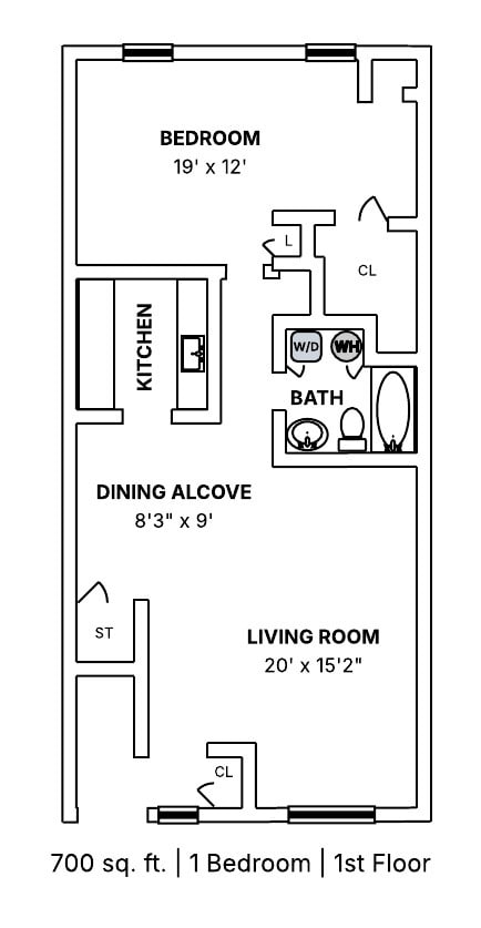 Floorplan - Will-O-Hill Apartments