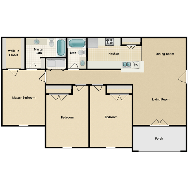 Floorplan - Kingsgate Apartments