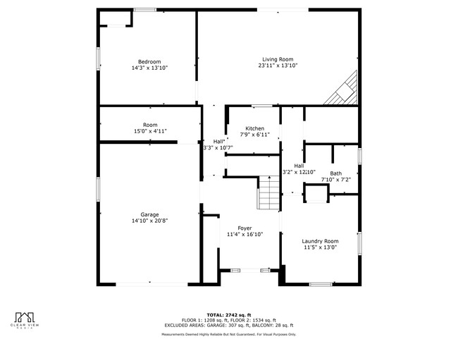 Floor plan of the first floor. - 45 High St