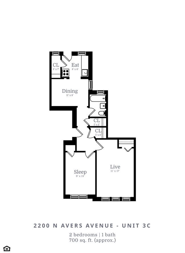 Floorplan - 2200-04 N. Avers Ave.